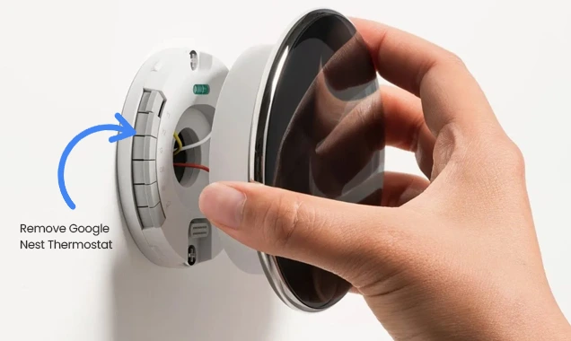 Remove Google Nest Thermostat_ from the wall mount